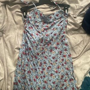Blue floral dress
